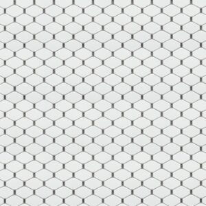 Altair MYGM02-WB Badajoz 11 1/2 Inch x 10 7/8 Inch Honeycomb Glass Mosaic Wall Tile, White and Black