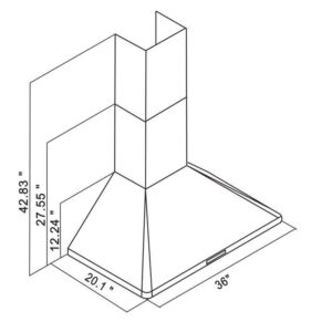 Cavaliere Range Hood AP238-PS29-30 Wall Mount