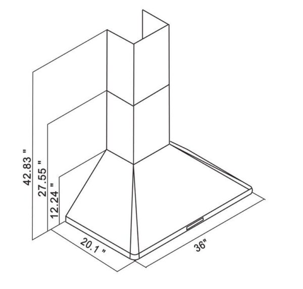 Cavaliere Range Hood AP238-PS29-30 Wall Mount