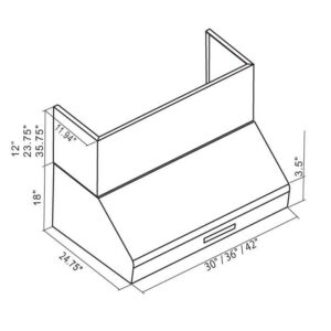 Cavaliere Range Hood AP238-PS81-30 Under Cabinet Wall Mount