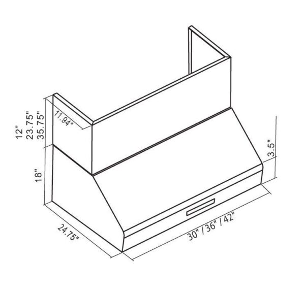 Cavaliere Range Hood AP238-PS81-30 Under Cabinet Wall Mount