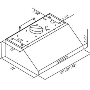 Cavaliere Range Hood AP238-PS63-30 Under Cabinet