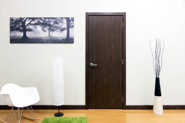 Modern Interior Door M34 Black Walnut laminated MDF