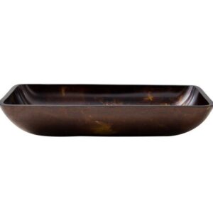 Vigo Vessel Sink VG07044 Rectangular Brown and Gold Fusion Glass