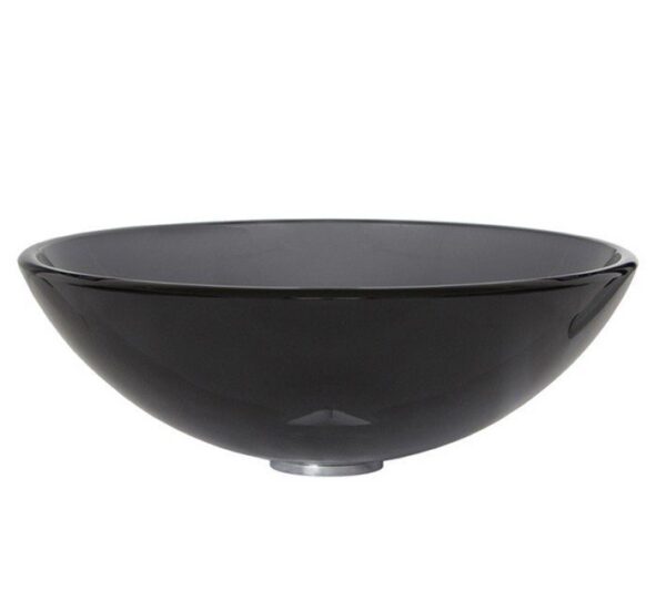 VIGO Vessel Sink VG07042 Sheer Black Glass