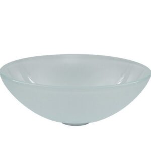 VIGO Vessel Sink VG07043 White Frost Glass