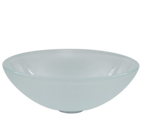 VIGO Vessel Sink VG07043 White Frost Glass