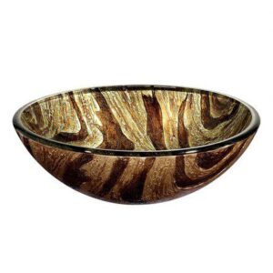 Vigo Vessel Bathroom Sink Zebra Glass