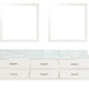 Castor 80W x 22D White Double Bath Vanity, Carrara Marble Top, and 36Mirrors