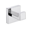 Bagno Bianca Stainless Steel White Glass Shelf with Towel Bar & Robe Hook in Brushed Nickel