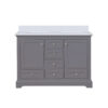 Dukes 48 in. W x 22 in. D Dark Grey Double Bath Vanity and Cultured Marble Top