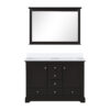 Dukes 48 in. W x 22 in. D Espresso Double Bath Vanity, Cultured Marble Top, and 46 in. Mirror