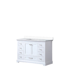 Dukes 48 in. W x 22 in. D White Single Bath Vanity and Cultured Marble Top