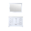 Dukes 48 in. W x 22 in. D White Single Bath Vanity, Cultured Marble Top, and 46 in. Mirror