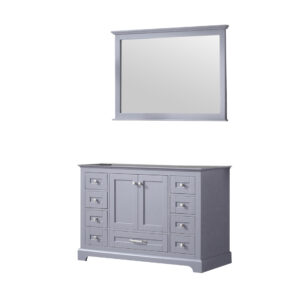 Dukes 48 in. W x 22 in. D Dark Grey Single Bath Vanity and 46 in. Mirror