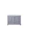 Dukes 48 in. W x 22 in. D Dark Grey Single Bath Vanity and Carrara Marble Top