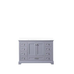 Dukes 48 in. W x 22 in. D Dark Grey Single Bath Vanity and Cultured Marble Top