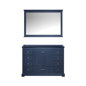 Dukes 48 in. W x 22 in. D Navy Blue Single Bath Vanity and 46 in. Mirror