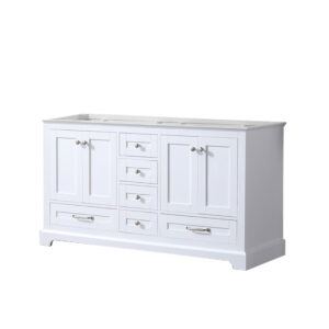 Dukes 60 in. W x 22 in. D White Double Bath Vanity