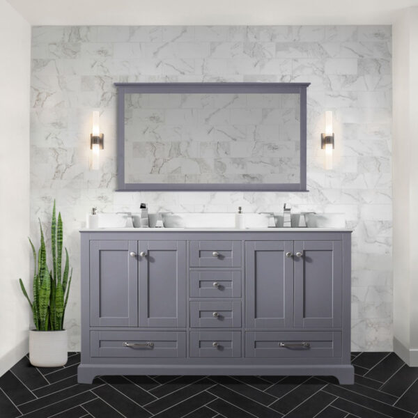 Dukes 48 in. W x 22 in. D Dark Grey Single Bath Vanity and Cultured Marble Top