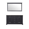 Dukes 60 in. W x 22 in. D Espresso Double Bath Vanity and 58 in. Mirror