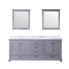 Dukes 80 in. W x 22 in. D Dark Grey Double Bath Vanity and Carrara Marble Top