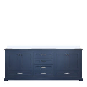 Dukes 80 in. W x 22 in. D Navy Blue Double Bath Vanity and Cultured Marble Top