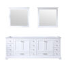 Dukes 84 in. W x 22 in. D White Double Bath Vanity and 34 in. Mirrors