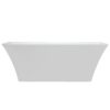 Vinter 59 in White Freestanding Acrylic Flatbottom Soaking Bathtub with Chrome Hardware