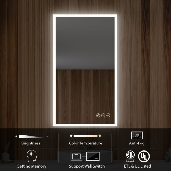 Blossom Beta - 21" LED Mirror Frosted Sides