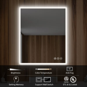 Blossom Beta - 30" LED Mirror Frosted Sides