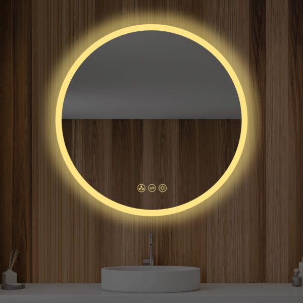 Blossom Orion - 32" Round LED Mirror Frosted Side