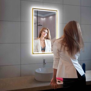 Blossom Stellar - 24" LED Mirror Brush Gold Frame