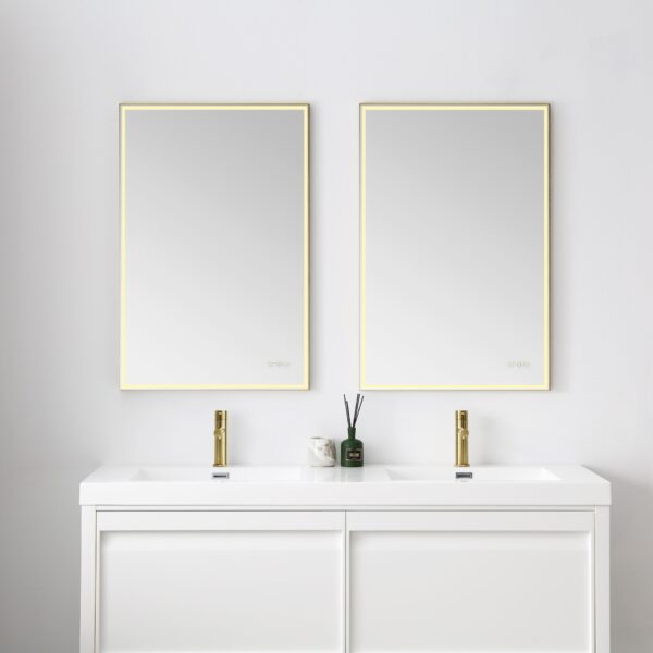 Blossom Stellar - 18" LED Mirror Brush Gold Frame