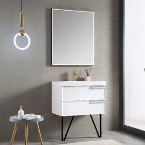 Blossom Stellar - 30" LED Mirror Brush Gold Frame