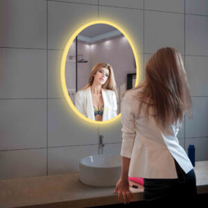 Blossom Oval - 24'' LED Mirror Frosted Side