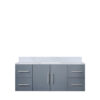 Geneva 48 in. W x 22 in. D Dark Grey Bath Vanity and Carrara Marble Top