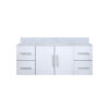 Geneva 48 in. W x 22 in. D Glossy White Bath Vanity and Carrara Marble Top