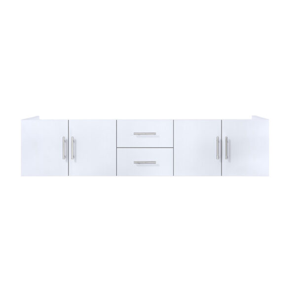 Geneva 80 in. W x 22 in. D Glossy White Double Bath Vanity