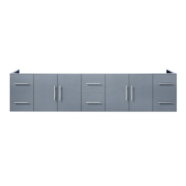 Geneva 84 in. W x 22 in. D Dark Grey Double Bath Vanity