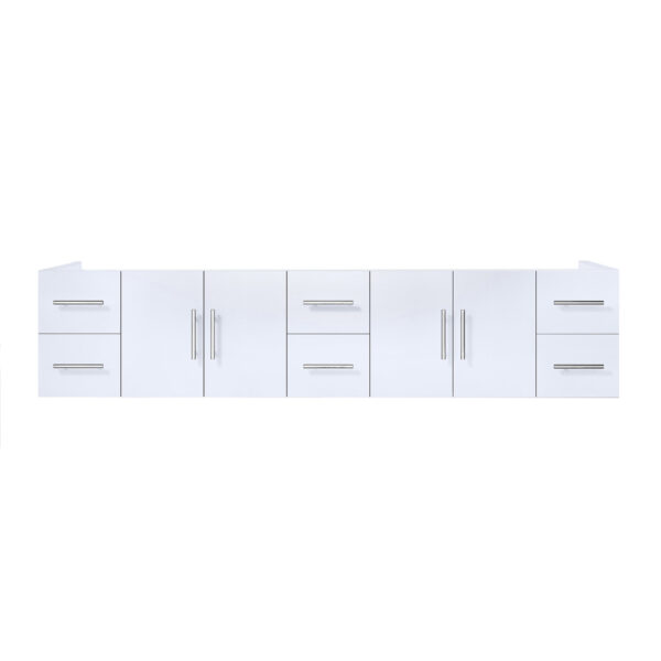 Geneva 84 in. W x 22 in. D Glossy White Double Bath Vanity