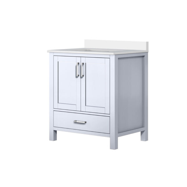 Jacques 30 in. W x 22 in. D White Bath Vanity and Cultured Marble Top