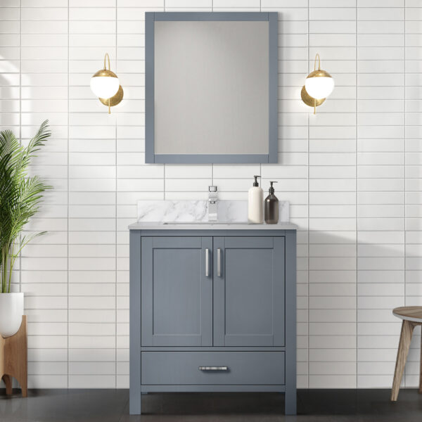 Jacques 30 in. W x 22 in. D Dark Grey Bath Vanity