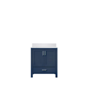 Jacques 30 in. W x 22 in. D Navy Blue Bath Vanity and Cultured Marble Top