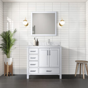 Jacques 36 in. W x 22 in. D Right Offset White Bath Vanity