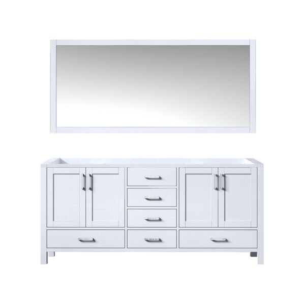 Jacques 72 in. W x 22 in. D White Double Bath Vanity and 28 in. Mirror