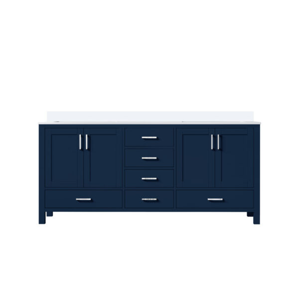 Jacques 72 in. W x 22 in. D Navy Blue Bath Vanity and Cultured Marble Top