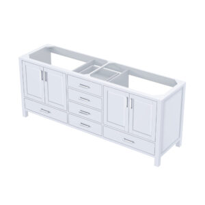 Jacques 80 in. W x 22 in. D White Double Bath Vanity