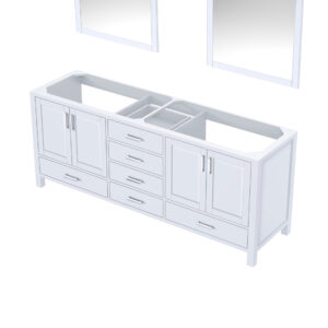 Jacques 80 in. W x 22 in. D White Double Bath Vanity and 30 in. Mirrors