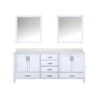 Jacques 80 in. W x 22 in. D White Bath Vanity, Cultured Marble Top, and 30 in. Mirror